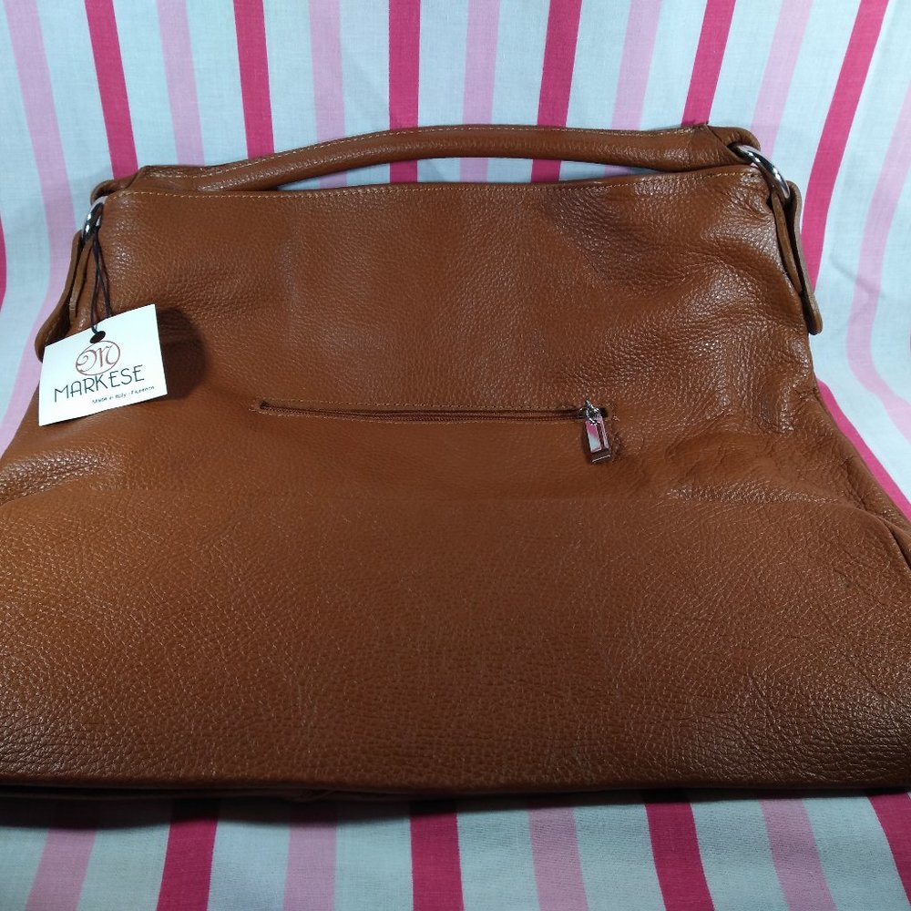 ✨ SOLD ✨ Gorgeous Markese Italian Leather Handle or Shoulder Bag NEW w/Tag! - Picture 6 of 16